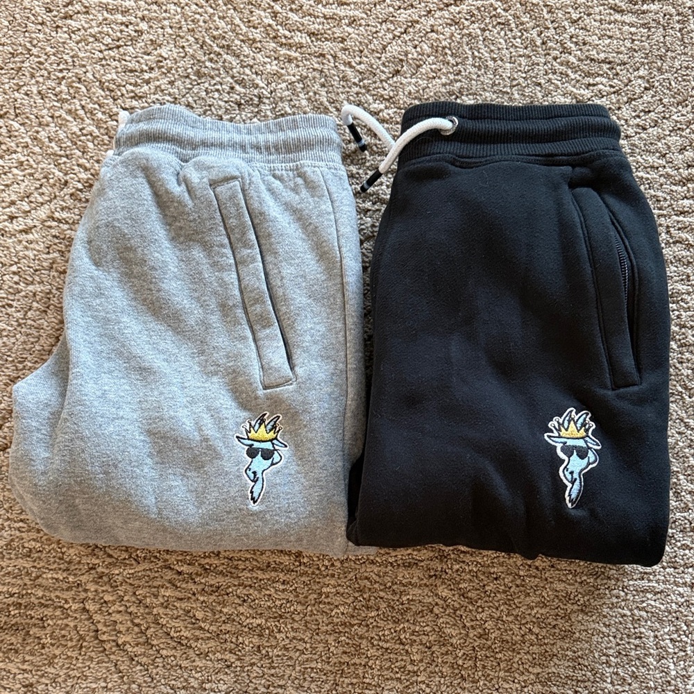 Kids Gray and Black GOAT Joggers